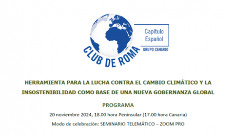 Seminario Web Herramienta para la lucha contra el cambio climático y la insostenibilidad como base de una nueva gobernanza global